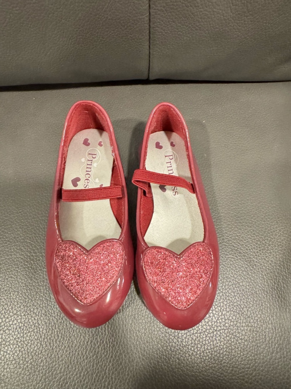 Disney Princess Heart Detail Flats Toddler Size 6 EUC
